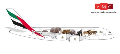 Herpa 531764 Airbus A380 Emirates, wildlife (1:500)