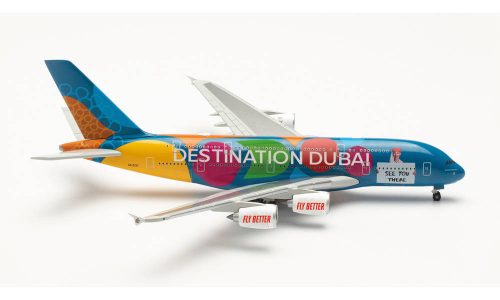 Herpa 536905 Airbus A380 Emirates Destination Dubai (1:500)