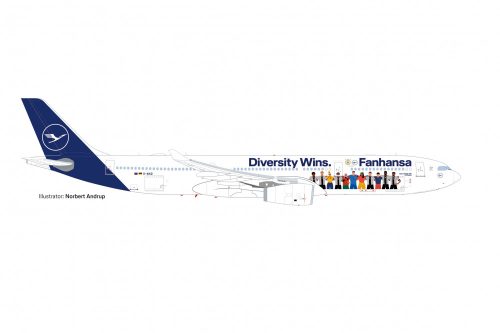 Herpa 537216 Airbus A330-300, Lufthansa Diversity (1:500)