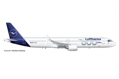 Herpa 537490 Airbus A321neo Lufthansa 600th Airbus (1:500)