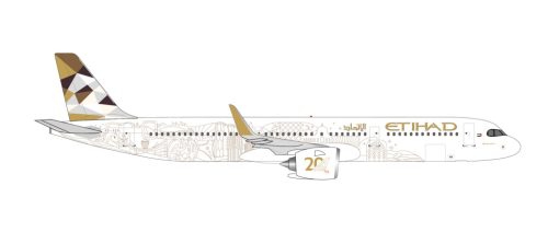 Herpa 538473 Airbus A321neo Etihad 20th Anniversary (1:500) repülőgép modell