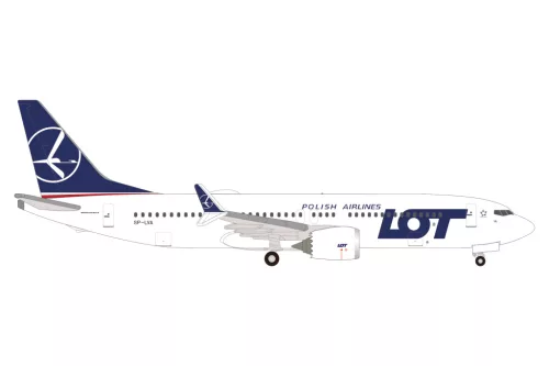 Herpa 539098 Boeing 737 Max 8 LOT Polish Airlines (1:500)