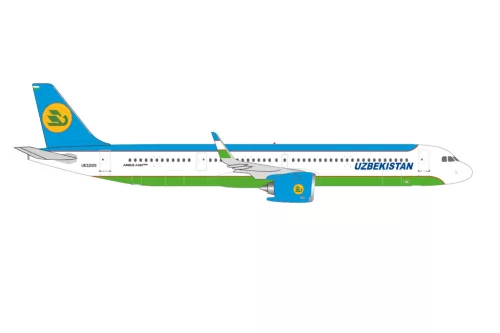 Herpa 539197 Airbus A321neo Uzbekistan Airways (1:500)