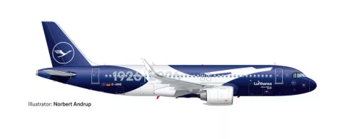 Herpa 539487 Airbus A320neo Lufthansa 100 Jahre (1:500)