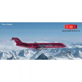 Herpa 559966 Fokker 100, Helvetic magenta (1:200)