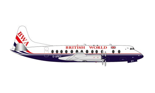 Herpa 571463 Vickers Viscount 800 Brit World Airlines 25th Anniversary (1:200)