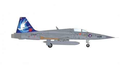 Herpa 572538 F-5E Tiger II Swiss Air Force - Fliegerstaffel 19 “Swans”, Emmen Air  Base –