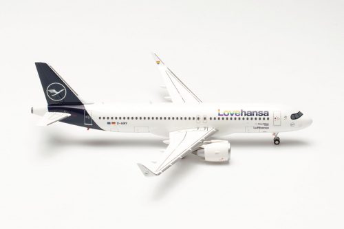 Herpa 572743 Airbus A320neo Lufthansa Lovehansa (1:200)