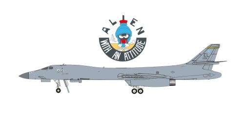 Herpa 573658 U.S. Air Force Rockwell B-1B Lancer - 37th Bomb Sqn, Ellsworth AB "Alien with an Attitude" - 86-0108 (1:200) repülőgép modell