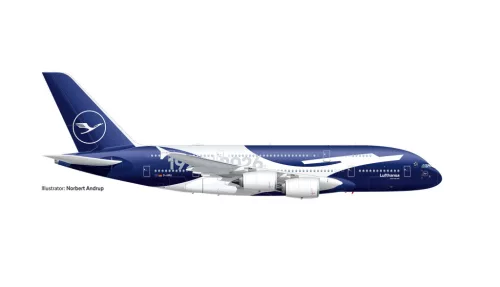 Herpa 574112 A380 Lufthansa 100 Jahre