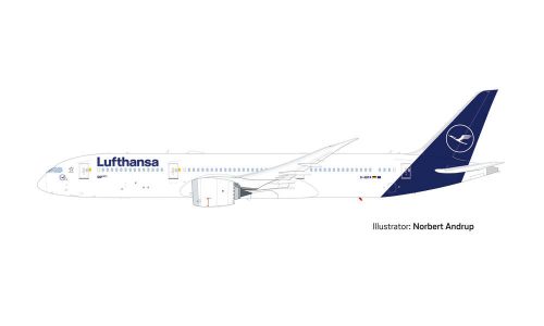 Herpa 613453 Boeing 787-9 Dreamliner Lufthansa (1:200)