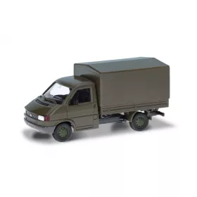   Herpa 700832 Volkswagen Transporter T4, platós/ponyvás katonai furgon - BW Heereslogistik (H0)