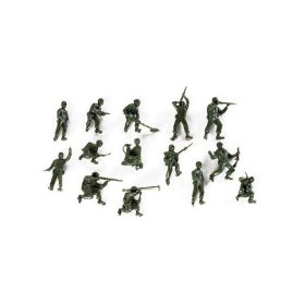   Herpa 741194 Katonák, 14 db festetlen figura - Bundeswehr/US Army (H0)
