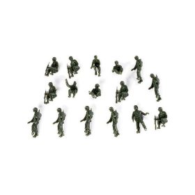 Herpa 741217 Katonák, 16 db festetlen figura - US Army (H0)