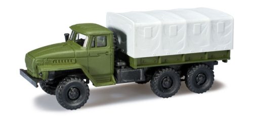 Herpa 744461 URAL 4320 ponyvás katonai teherautó (H0)