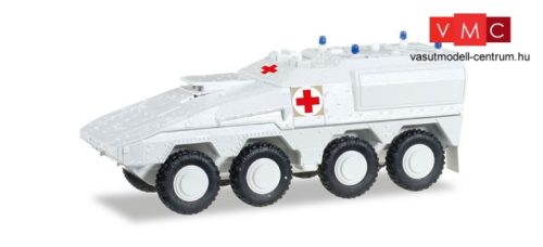 Herpa 745338 GTK Boxer páncélozott katonai csapatszállító - fehér, Vöröskereszt/Bundesw