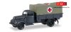 Herpa 745451 Ford Köln ponyvás katonai teherautó, Vöröskereszt - Wehrmacht (H0)