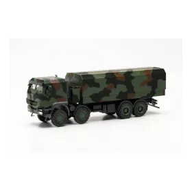   Herpa 746922 Iveco Trakker 8x8 ponyvás katonai teherautó, álcafestéssel (H0)