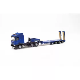   Herpa 747035 Scania CR ND 6x6 katonai nyergesvontató, munkagépszállító félpótkocsival - Wehrtechnische Dienststelle für Waffen und Munition (H0)