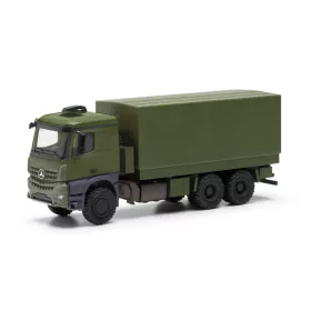   Herpa 747165 Mercedes-Benz Arocs 6x6 ponyvás katonai teherautó (H0)