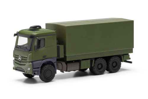 Herpa 747165 Mercedes-Benz Arocs 6x6 ponyvás katonai teherautó (H0)