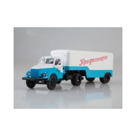   Herpa 83SSM1436 GAZ-51P nyergesvontató, dobozos félpótkocsival (1:43)