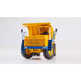   Herpa 83SSM1445 Belaz-75473 bányabillencs, kék/sárga (1:43)
