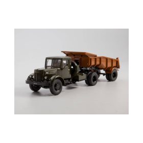   Herpa 83SSM7019 MAZ-200V nyergesvontató, billencs félpótkocsival (1:43)