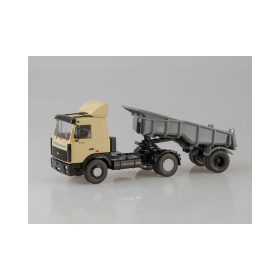   Herpa 83SSM7025 MAZ-5432 nyergesvontató, billencs félpótkocsival (1:43)