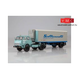   Herpa 83SSM7063 MAZ-504A nyergesvontató, hűtődobozos félpótkocsival - Sovtransavto (1:43)