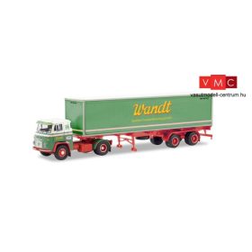 Herpa 87MBS026000 Scania Vabis LB 76 nyergesvontató, konténerszállító félpótkocsival - W