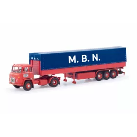   Herpa 87MBS026192 Scania LB 76 nyergesvontató, ponyvás félpótkocsival - M.B.N. (H0)