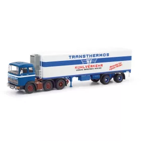   Herpa 87MBS026215 Mercedes-Benz LP 2032 nyergesvontató, hűtődobozos félpótkocsival - Rathje/Transthermos (H0)
