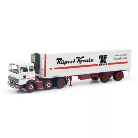   Herpa 87MBS026307 Mercedes-Benz LPS 2032 nyergesvontató, hűtődobozos félpótkocsival - Rupert Kraus (H0)