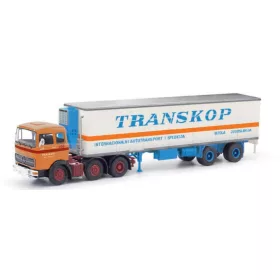   Herpa 87MBS026406 Mercedes-Benz LPS 2032 nyergesvontató, hűtődobozos félpótkocsival - Transkop (H0)