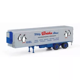   Herpa 87MBS026475 Hűtődobozos kamionfélpótkocsi - Willy Bruhn Söhne (H0)