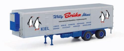 Herpa 87MBS026475 Hűtődobozos kamionfélpótkocsi - Willy Bruhn Söhne (H0)
