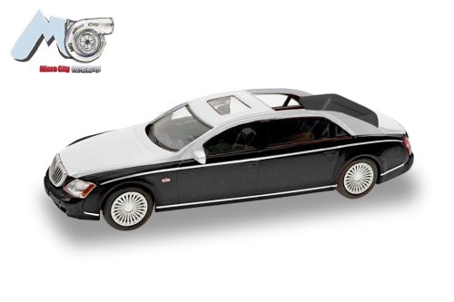 Herpa 87MC000026 Maybach 62S, fekete/ezüst (H0)