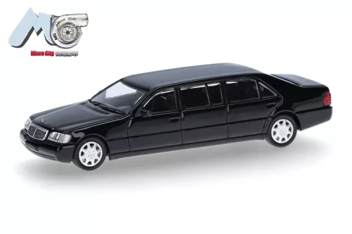Herpa 87MC000103 MB S600 Pullmann, schwarz