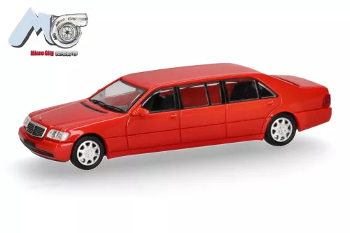 Herpa 87MC000104 Mercedes-Benz S600 Pullmann, piros (H0)
