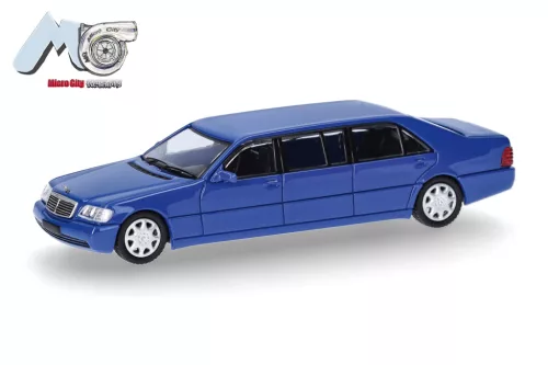 Herpa 87MC000105 Mercedes-Benz S600 Pullmann, kék (H0)