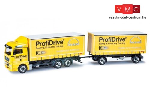 Herpa 906302 MAN TGX XLX pótkocsis teherautó cserefelépítménnyel - MAN Profidrive (H0)