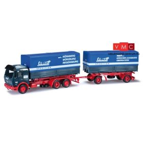 Herpa 907415 Mercedes-Benz NG pótkocsis teherautó cserefelépítménnyel, Schmidt-G Spedition