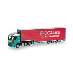 Herpa 914109 Volvo FH nyergesvontató, jumboponyvás félpótkocsival - Scales (H0)