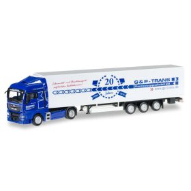   Herpa 923002 MAN TGX XLX nyergesvontató, hűtődobozos félpótkocsival - G&P Trans (H0)
