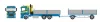 Herpa 926072 Scania CR 20 ND platós teherautó rakodódaruval, pótkocsival - Martin Wittwer (H0)