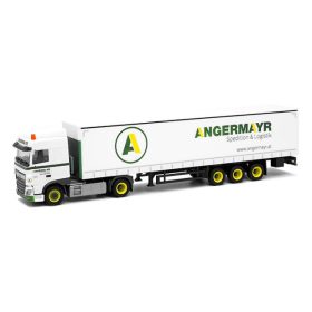 Herpa 926591 DAF XF SC Euro 6 nyergesvontató, ponyvás félpótkocsival - Angermayr (H0)