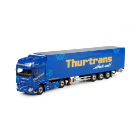 Herpa 933056 DAF XF Super Space Cab nyergesvontató, hűtődobozos félpótkocsival - Thurtrans