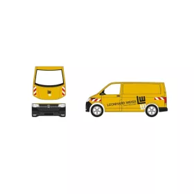   Herpa 937252 Volkswagen Transporter T6.1 dobozos, Leonhard Weiss (H0)