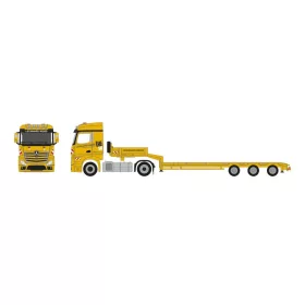   Herpa 937740 Mercedes-Benz Actros Streamline nyergesvontató, munkagépszállító félpótkocsival - Leonhard Weiss (H0)